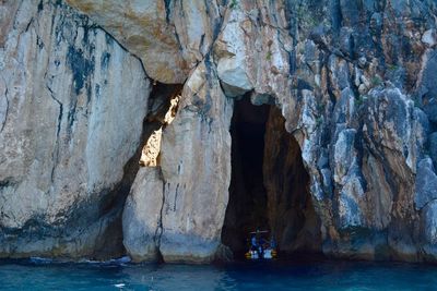 Rock formations in sea