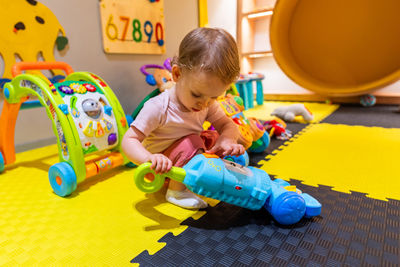 Boy playing with toy