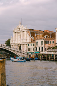 View of buildings against cloudy sky