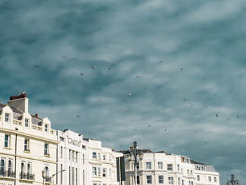 Low angle view of buildings in city