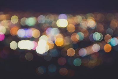 Defocused lights at night