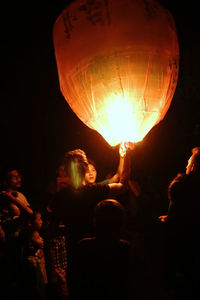 Group of people at music concert