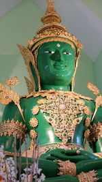 Low angle view of statue in temple