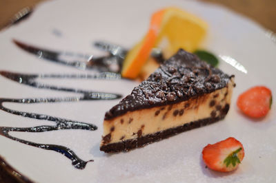 Close-up of cake on plate