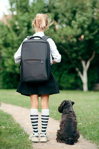 Schoolgirl back to school