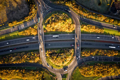 High angle view of elevated road