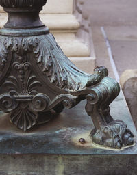 Close-up of sculpture