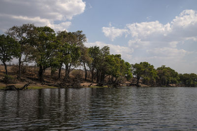 Scenic view of river against sky