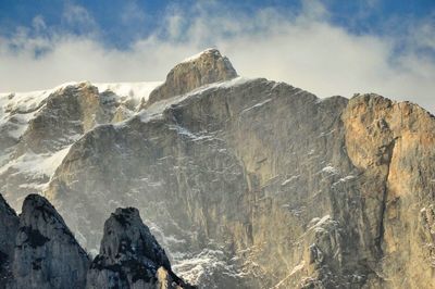 Idyllic shot of snowcapped mountain against sky