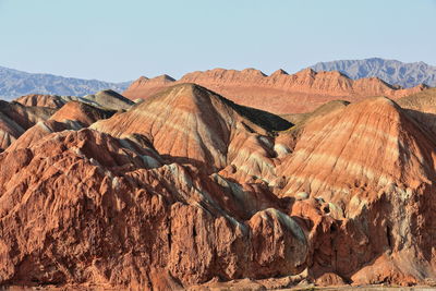 0879 sandstone and siltstone landforms of zhangye danxia nnal.geological park. zhangye-gansu-china.