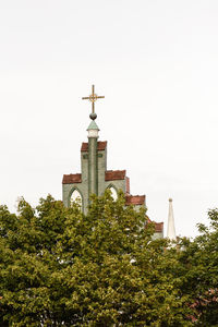 Low angle view of built structure against clear sky