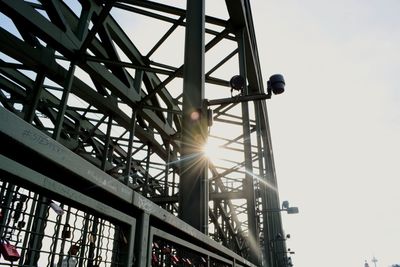 Low angle view of bridge against sky