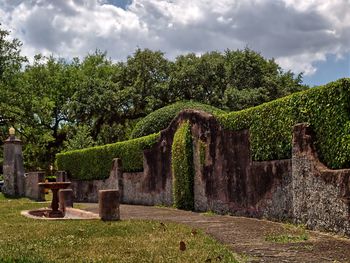 Old ruins against cloudy sky