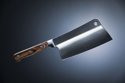 Close up of mincing knife