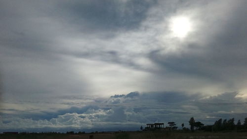 Storm clouds over landscape