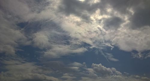 Low angle view of clouds in sky