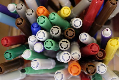 Close-up of colorful buttons