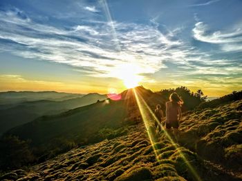 Scenic view of sunset against sky