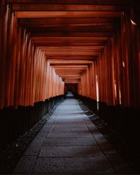 View of empty corridor of building