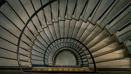 Low angle view of spiral staircase