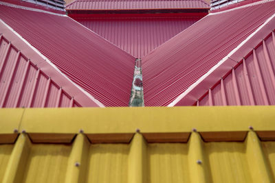 Low angle view of roof of building