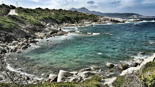 Scenic view of sea against sky