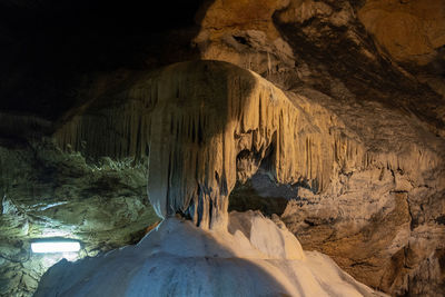 Rock formations in cave