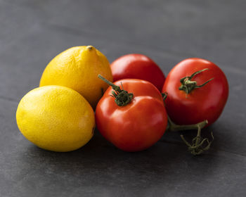 Close-up of fruits on table