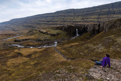 Man standing on mountain