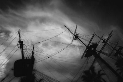 Traditional windmill against sky