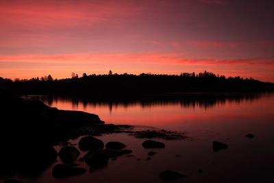 Scenic view of see against sky during sunrise - lysaker 