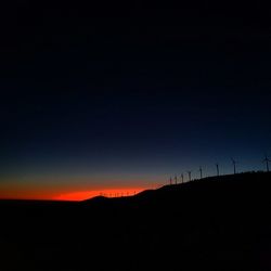 Silhouette of landscape at sunset