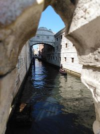 Arch bridge over canal