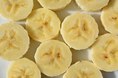 Full frame shot of banana slices