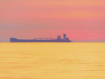 Scenic view of sea during sunset