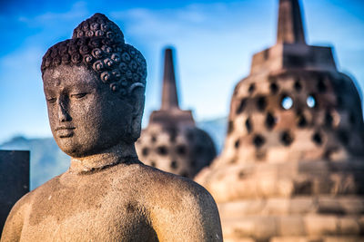 Close-up of buddha sculpture