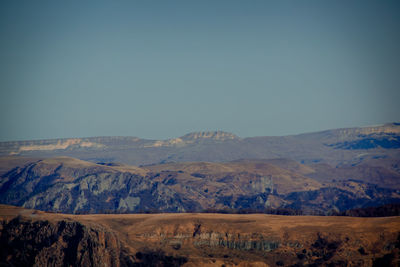 Scenic view of landscape against clear sky