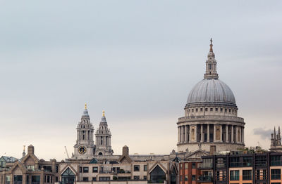 Dome of st.paul's cathedral over city of london