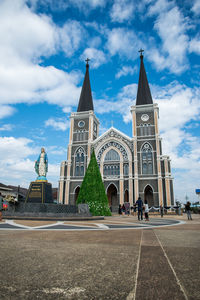 View of cathedral against cloudy sky