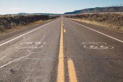 Road against sky