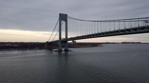 Suspension bridge over sea