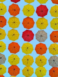 Full frame shot of multi colored umbrellas