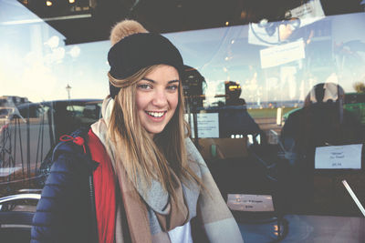 Portrait of smiling young woman