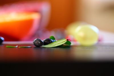 Close-up of fruits on table