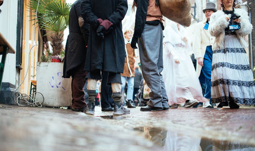 Low section of people standing outdoors