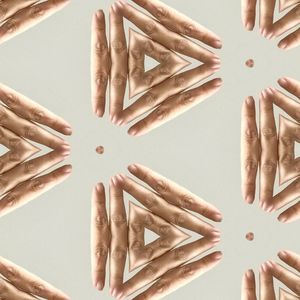 Kaleidoscoping pattern on human hand