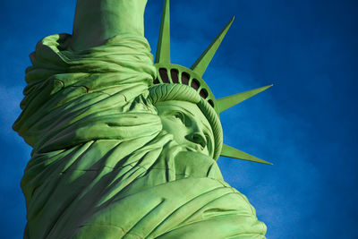 Low angle view of statue against clear sky