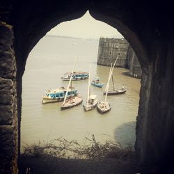 Boats in sea