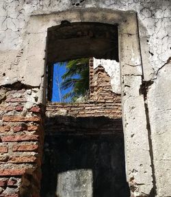 Close-up of building against sky