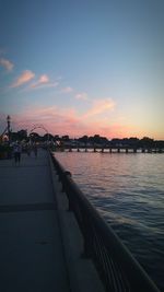 View of pier at sunset